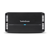 Top view of the Rockford Fosgate Punch 1,000 Watt 2-Channel Amplifier, designed for Jeep Wrangler and car audio systems.