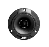 Front view of ASB Audio black Super Tweeter with 3.75-inch size, 1-inch voice coil, and die-cast aluminum frame, designed for high-performance audio in American SoundBar systems