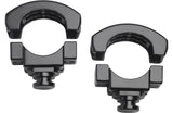 Two durable 360-degree mounting brackets for the JBL MT8HLB 8-inch Tower X Marine Speakers, shown on a white background, designed to securely fit bar sizes from 1-3/4 to 3 inches