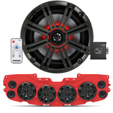 JL/JLU/JT Jeep American SoundBar "KICKER" Kit JL Package American Red SoundBar No Amplifier Wavetech Link 2 Line Output Converter & Link LD