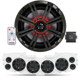 JL/JLU/JT Jeep American SoundBar "KICKER" Kit JL Package American White SoundBar No Amplifier Wavetech Link 2 Line Output Converter & Link LD
