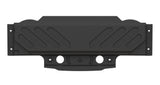 Top view of the JK/JKU Jeep 10-inch American SoundBar enclosure without speakers, showing cut-out holes for 4 speakers, 2 tweeters, and 2 compression drivers on a white background