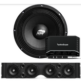 TJ American SoundBar "ASB Audio" Kit TJ Package American SoundBar Black Rockford Fosgate R2 750 Watt 5-Channel No Lights