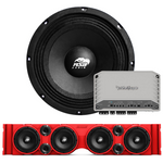TJ American SoundBar "ASB Audio" Kit TJ Package American SoundBar Red Rockford Fosgate M2 MARINE 750 Watt 5-Channel No Lights