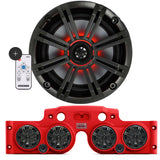 JK/JKU Jeep American SoundBar "Kicker Kit" JK/JKU Jeep Audio Package American SoundBar  Red No Amplifier 