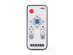 Close-up of the Kicker RGB controller used to adjust lighting modes and colors for the JK/JKU American SoundBar with Kicker speakers