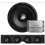 TJ American SoundBar "ASB Audio" Kit TJ Package American SoundBar Black Rockford Fosgate PM MARINE 400 Watt 4-Channel No Lights