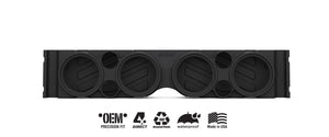 If you are looking for a soundbar for the Jeep TJ, then look no further. We have kits for all your needs, from empty enclosures you can use with your own audio equipment selection, to full kits that offer a selection of sound preferences.