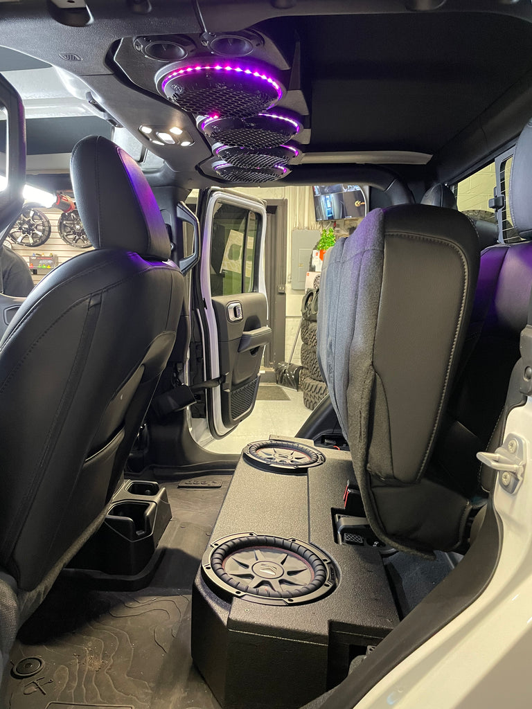 BRP JT Jeep Gladiator Underseat Enclosure with 10 Subwoofer Options