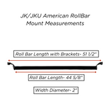 JKU Jeep American RollBar 2007-2018 Roll Bar American SoundBar   