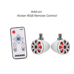 Kicker 8" Wakeboard Tower Speakers- White Marine Speakers American SoundBar  with Kicker RGB Remote Control  