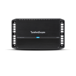 Front view of the Rockford Fosgate 4-Channel Prime 500 Watt R2-500X4 amplifier, part of the JL/JLU/JT Jeep American Soundbar Rockford Fosgate Kit.